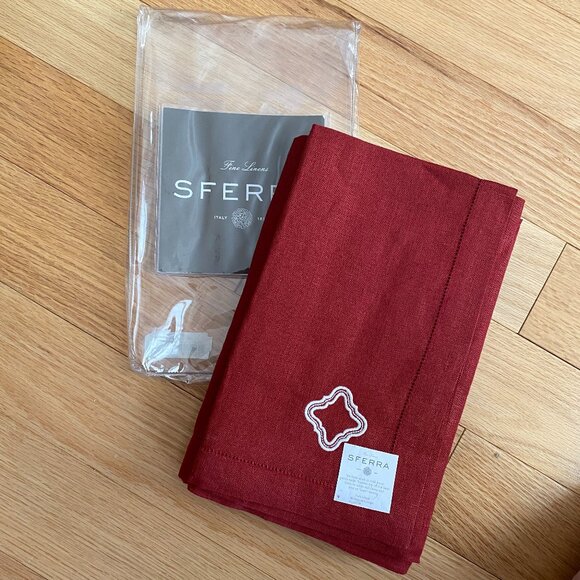 NEW Sferra Linen Dinner Napkins (set of 4) - Picture 2 of 2